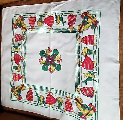 Vintage 50s Startex Tablecloth Kitchen Towel Mexico Mexican Print • $7.50