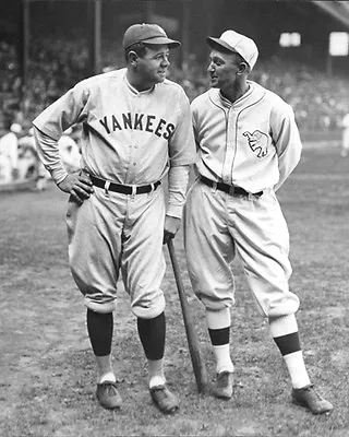 Baseball Legends BABE RUTH And TY COBB Glossy 8x10 Photo Yankees Print Poster • $5.49