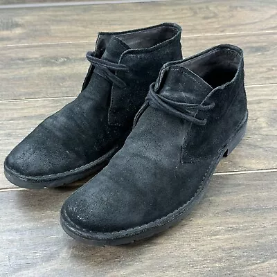 John Varvatos Boots Mens 11 M Black Suede Chukka Ankle Casual • $37.50