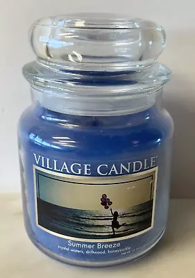 Village Candle Summer Breeze 16oz 2 Wick Jar Candle Coastal Living Cottage Beach • $15.84