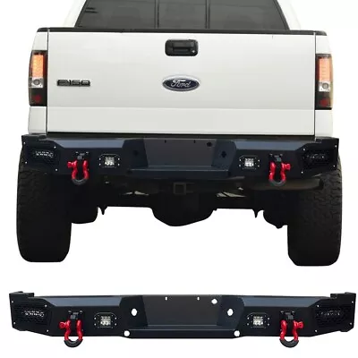 Fits Ford F-150 04-06 Steel Rear Bumper W/Spotlight And D-rings • $599.99