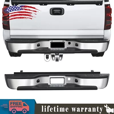 Complete Chrome Rear Step Bumper For 1999-2007 Chevy Silverado/GMC Sierra 1500 • $140.86