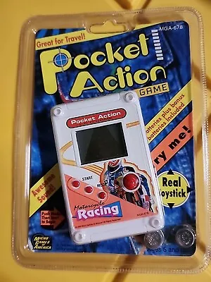 Pocket Action LCD Game Motorcycle Racing Joystick Micro Games Of America NISP • $19.99