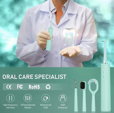 $12.99 • Buy Oral Cleaning Care Electric Teeth Cleaner Ultrasonic Dental Tooth Cleaner For Ho