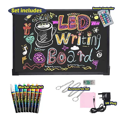 £6.99 • Buy Sensory LED Writing Board Light Up Drawing Message Menu Sign Kids Erasable Toys