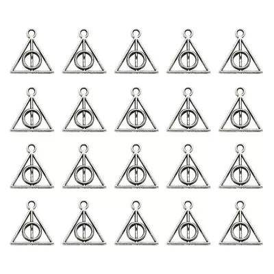  20pcs Alloy Delicate Triangle Pendants Charms DIY Jewelry Making Accessory For • $5.85