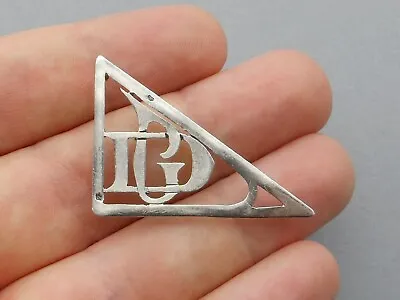 French Antique Art Deco - Nouveau Sterling Monogram. Letters D J. Handcrafted. • $34.99