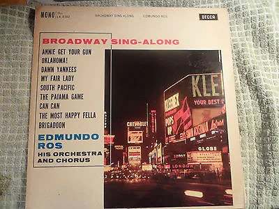 Edmundo Ros & His Orcestra Lp - Broadway Sing Along • £5.99