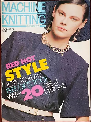 Machine Knitting Monthly Pattern Magazine 1987 August Vintage Ladies Mens 1980s • £7.49