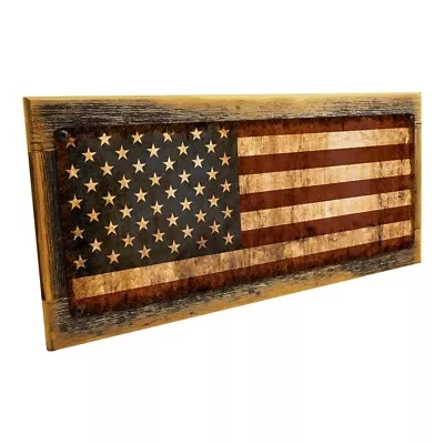 Rustic United States Flag Metal Sign; Wall Decor For Home And Office • $36.99
