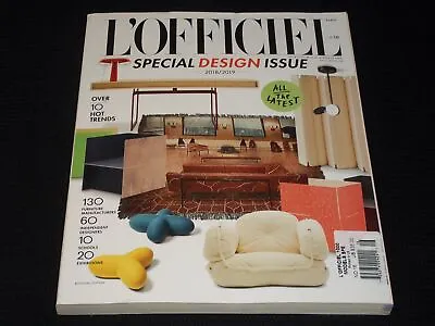 2018 September L'officiel Special Design Magazine - All The Latest - Pb 184 • $74.99