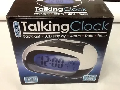 ENGLISH Talking Speaking Alarm Clock Tells You The Time Out Loud 12/24 Setting • $16.99