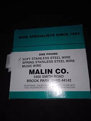 Malin Co 42624 .125 Dia Soft Stainless Steel Wire One Pound • $33.44