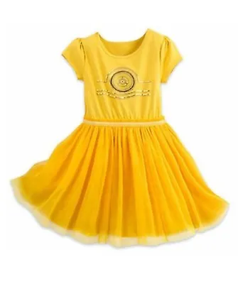 Disney Store Parks C3-PO Girl's Tutu Dress Costume Star Wars Force Awakens Droid • $44.95