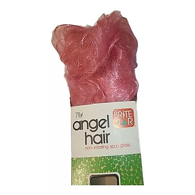 Rare Vintage Bright Star Angel Hair Spun Glass Pink 1977 Christmas Tinsel • $22.40