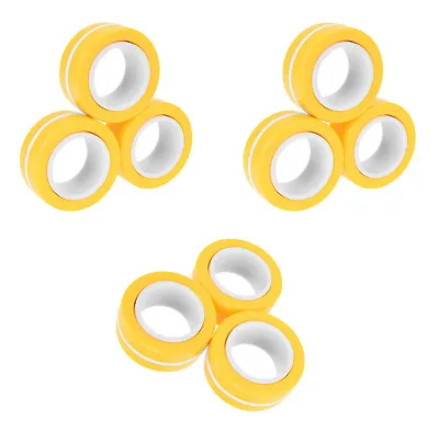 Toy Magnetic FIDGET SPINNER Trick Rings Anti-Stress - 3 Pack X 3 (9 Rings) • £7.95
