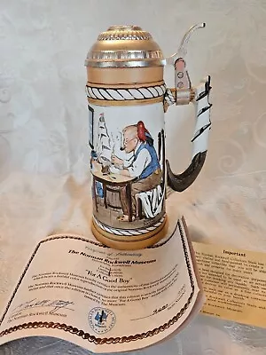 Norman Rockwell's  For A Good Boy  Collector's Stein 1981 Limited Edition 9420 • $16