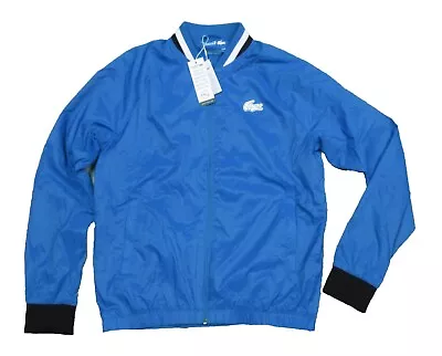 Lacoste Sport Men's Blue Light Water-Resistant Teddy Textured Jacket $205 • $105