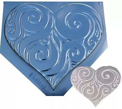 Concrete Mold Heart Decorative Stepping Stone For Garden Mold ABS Plastic #S31 • $44.90