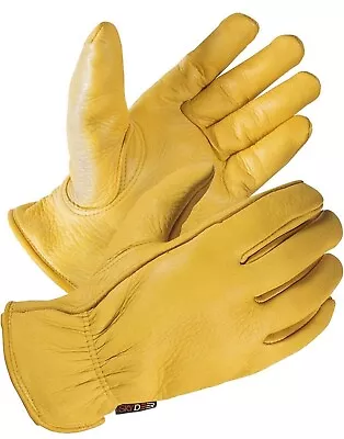 Full Premium Genuine Deerskin Leather Hi-Performance Utility Driver Work Gloves • $17.99