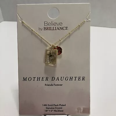 Mother Daughter Friends Forever Necklace 18” + 2 14K Flash Gold Plated Butterfly • $7.99