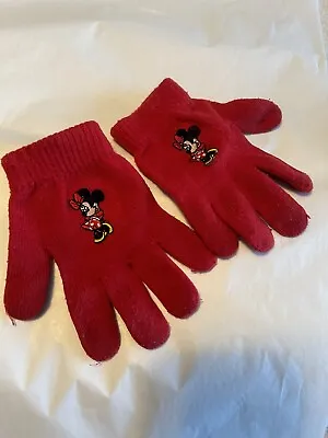 Gloves-  Disney  - Red Gloves With  Minnie Mouse  Pre-owned Child/pre-teen • $1.99