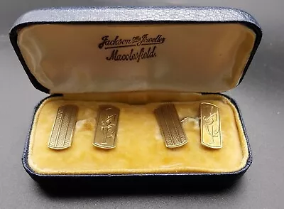 .375 9ct Gold Cufflinks Pair Hallmarked 5.8g • £84