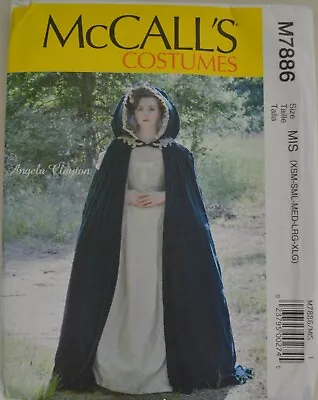 McCalls 7886 - Misses Civil War Hooded Cape Costume • $9.75