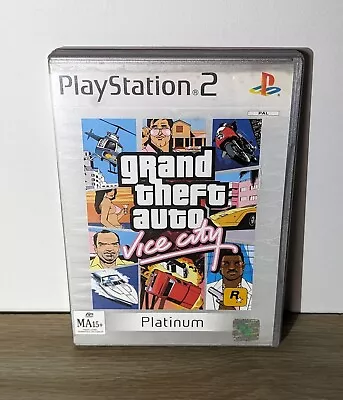GTA Grand Theft Auto Vice City PS2 PlayStation 2 PAL - Tested & Working  • $16