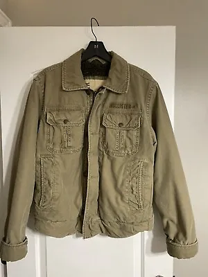 Vintage Hollister Green Coat Jacket Faux Shearling Warm Men's Sz Small • $29.99