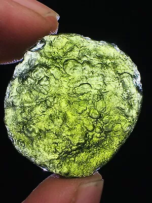 Meteorite Moldavite Green Impact Fragment Meteor Stone Space Asteroid+coa 41ct • $0.99