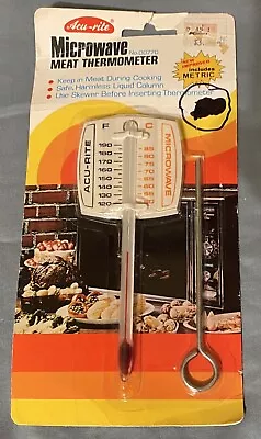Vintage Acu-rite Microwave Meat Thermometer  #00770 Brand New Original Packaging • $12.99