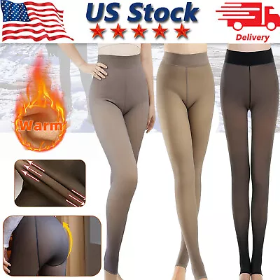 Women Thermal Warm Thick Velvet Pants Warm Fleece Lined Leggings Trousers Slim • $15.95