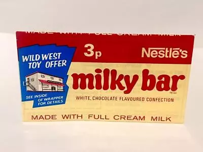 Rare Vintage Nestle Milky Bar Chocolate Sweet Label Wrapper 1970's Confectionery • £5.50