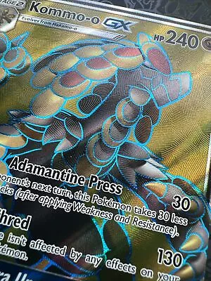 Kommo-o GX (Full Art) 141/145 Ultra Rare Guardians Rising Pokemon TCG NM • $4