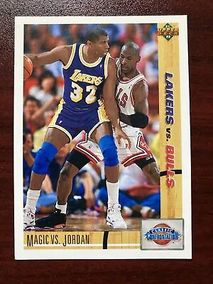 1991-92 Upper Deck Magic Vs Jordan #34 Magic Johnson Michael Jordan HOF CC • $3.25