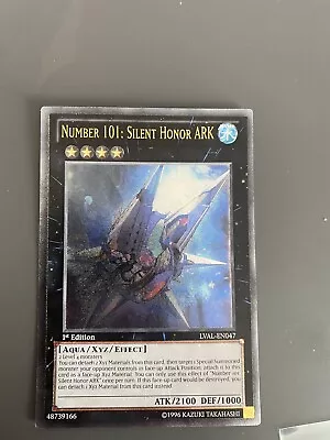 YUGIOH Number 101 Silent Honor Ark LVAL-EN047 Ultimate Rare 1st Edition • £1.20