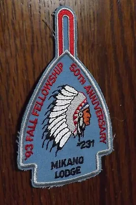 Boy Scout Patch Oa Flap Mikano Lodge 231 1993 Fall Fellowship 60th Anniversary • $3