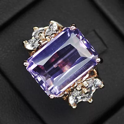 Fabulous Lavender Amethyst 11.0Ct 925 Sterling Silver Handmade Rings Size 5.25 • $24.99