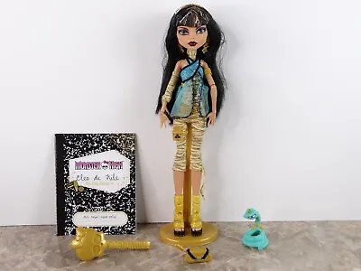 Monster High Cleo De Nile First Wave Doll Stand Phone Pet Diary Purse Headband • $165