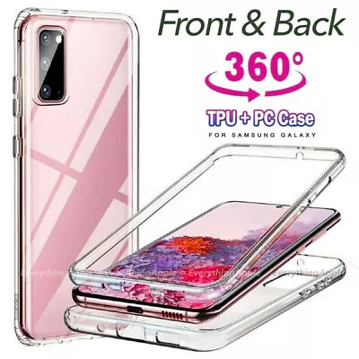 CLEAR FULL 360 Case Samsung S24 S23 S22 S21 FE S21 A52s Shockproof Phone Cover • £3.99