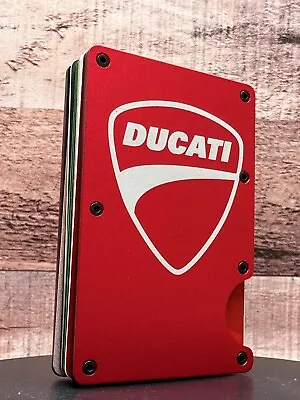 Ducati Logo -Custom Laser Engraved Wallet  - GREAT GIFT WALLET • $29.99