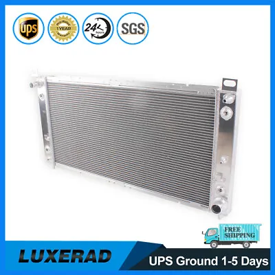 2Row 34'' Aluminum Radiator For Chevy Silverado 1500 2500 Suburban Tahoe4.8 5.3L • $190