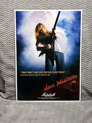 Megadeth *Dave Mustaine* Marshall Promo Poster • $6.99