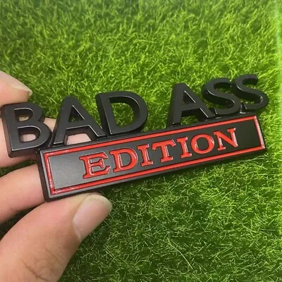 1pc Badass Edition Emblem 3D Metal Badge Decal Sticker For Universal Black Red • $7.64