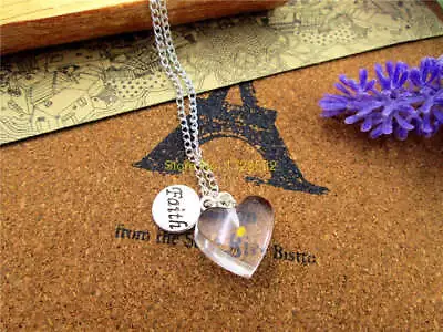 Mustard Seed Necklace Faith Heart Sterling Silver Chain Jewelry Pendant Gift • $8.99