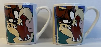 Set Of 2 Tasmanian Devil Taz Face Looney Tunes WB Mugs Cup Gibson • $13.99