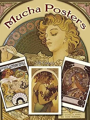 MUCHA POSTERS POSTCARDS: 24 READY-TO-MAIL CARDS (DOVER By Alphonse Maria Mucha • $25.95