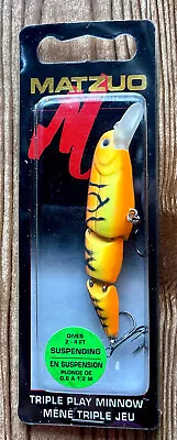 Matzuo America Lures - Triple Play Minnow - Suspending -  Choose Depth And Color • $7