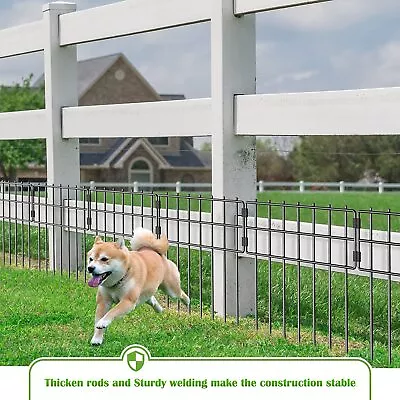 25 Pack Decorative Garden Fence Animal Barrier No Dig Rustproof Metal Wire Panel • $44.99